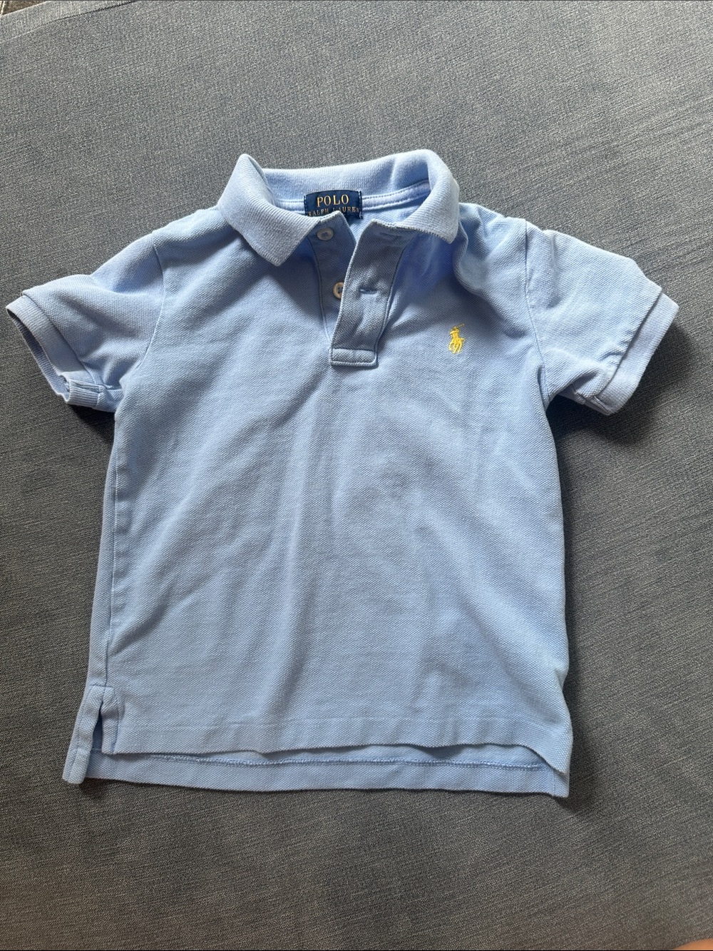 Polo by Ralph Lauren Baby Blue Polo with Yellow Pony